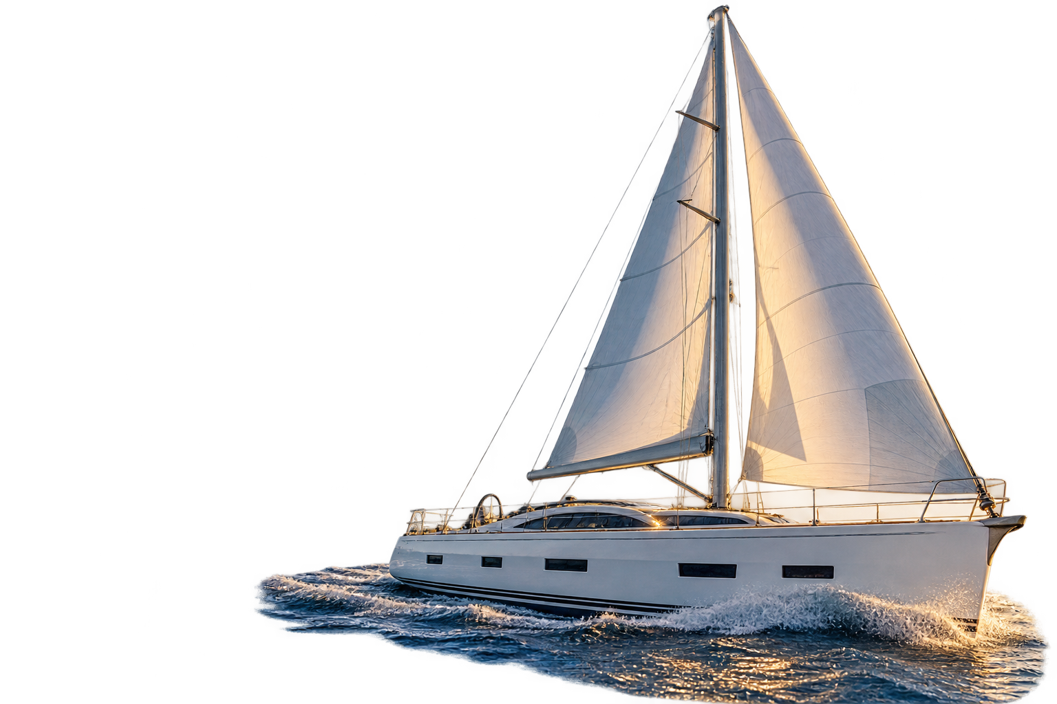 Voilier naviguant en mer